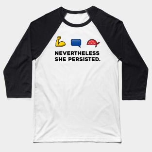 Nevertheless She Persisted, Resistance Emoji, Anti-Trump Baseball T-Shirt